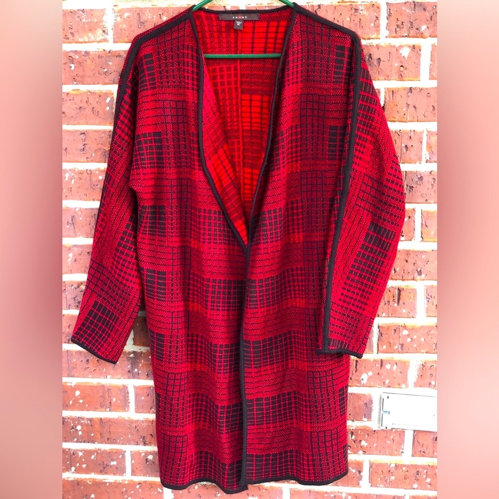 ❤️NWOT fever 🌸long plaid cardigan sweater size XL 😍